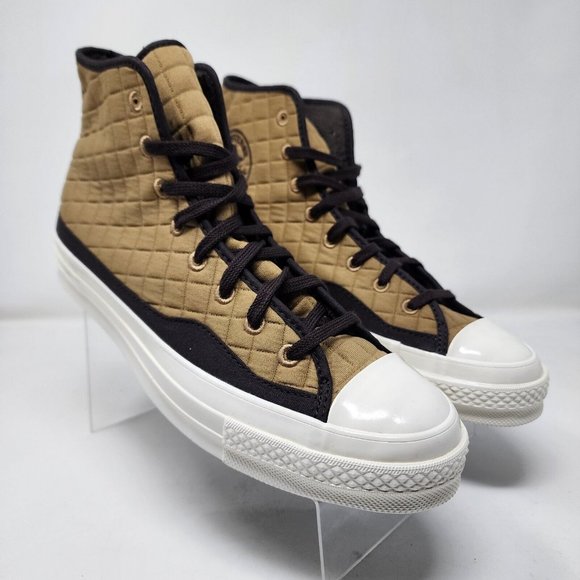 Converse Skateboard Shoes Mens 8.5 Brown Chuck Taylor 70 Cozy Quilted Sneakers
